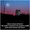 The truth is contained in the gradient's middle of the sunset between city houses (Single)